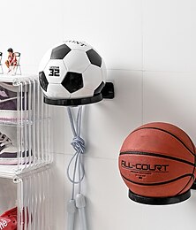 cheap -Basketball Rack Punch Free Wall-mounted Ball Storage Self Adhesive Foldable Space-saving Football Holder Soccer Rack For Home