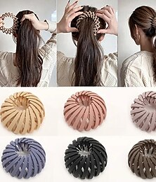 abordables -balle cheveux ornements nid d'oiseau cheveux cravate paresseux épingle à cheveux plaque cheveux cravate haute queue de cheval fixe grab clip mode cheveux cravates