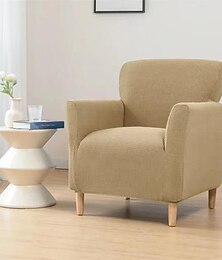 voordelige -hoes voor een enkele bank stretch hoes fauteuil hoes 1-zitsbank meubelbeschermer met elastische onderkant voor kinderen, pet