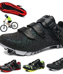 olcso -Felnőttek Utcai kerékpár cipők Kerékpáros cipők csattal Légáteresztő Országúti biciklizés Sötétzöld Zöld Fekete / vörös Férfi Női Biciklis cipők