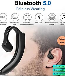 economico -iMosi F7 Cuffia per conduzione ossea Uncino per contor Bluetooth5.0 Sportivo Impermeabile Microfono incorporato  per Apple Samsung Huawei Xiaomi MI Uso quotidiano Cellulare Affari d'ufficio Viaggi e