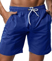 economico -Per uomo Boxer da surf Pantaloncini da mare Boxer da mare Pantaloncini Tasche con fodera in rete Liscio Comfort Traspirante Per eventi Per uscire Hawaiano Boho Grigio verde Nero