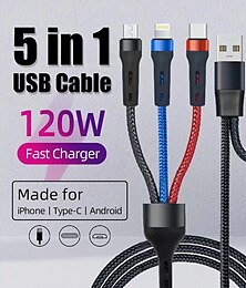 economico -MOMAX Certificato Apple MFi Cavo di ricarica multiplo Da USB A a Tipo C/Micro/IP 3 A Ricarica veloce Nylon intrecciato Duraturo 3 in 1 Per Macbook iPad Samsung Appendini per cellulare