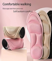 abordables -Plantillas de espuma con memoria para masaje 5d para zapatos, suela de cojín transpirable, plantillas deportivas para correr para pies, plantillas ortopédicas