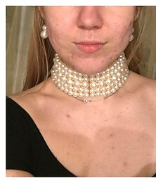 abordables -collier ras du cou perle boucles d'oreilles 2 pièces accessoires clapet vintage années 1920 rugissant années 20 art déco pour femme