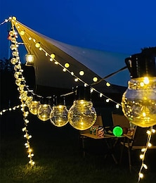 billige -solenergi pære fe lysstreng lys 7m 30leds utendørs vanntette hagelys jule bryllupsfest utendørs camping uteplass balkong dekorasjon atmosfære landskap lys