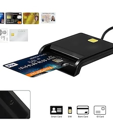 billiga -smartkortläsare common access cac usb för hem svart med cd-enhet