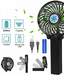 זול -מאוורר שולחני מתקפל מיני – מאוורר נטען ב-USB שקט במיוחד לשימוש ביתי במעונות סטודנטים או במשרד