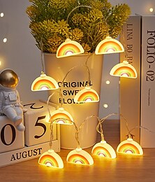 abordables -Arc-en-guirlande lumineuse guirlande led arbre de noël chaîne lumineuse lampe de nuit patio fête enfants chambre salon décor cadeau