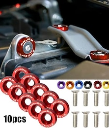 economico -10pcs alluminio m6 x 20 modifica styling auto parafango rondella targa bulloni decorazione auto
