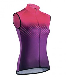 cheap -21Grams Women's Cycling Vest Cycling Jersey Sleeveless Bike Vest / Gilet Top with 3 Rear Pockets Mountain Bike MTB Road Bike Cycling Breathable Quick Dry Moisture Wicking Back Pocket Violet Blue