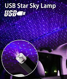 halpa -led-auton kattotähti yövaloprojektori valotunnelma galaksilamppu usb-koristelamppu säädettävä useita valotehosteita