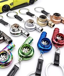 abordables -starfire vrai sifflet son turbo porte-clés de voiture palier à douille filature turbo clé chian auto partie turbine turbocompresseur porte-clés porte-clés accessoires