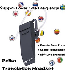 Недорогие -Peiko Language Translator Smart Earbud поддерживает 32 языка &усилитель; Голосовой переводчик в режиме реального времени с 44 акцентами поддерживает 11 языков автономного голосового перевода с