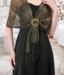 economico -Per donna Coprispalle Elegante Coprispalle Stile vintage Tinta unica Apertura anteriore Mezza manica Maglia Formale Feste Ufficio Argento Rosa chiaro Estate Primavera