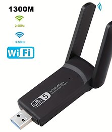 economico -2.4g 5g 1300mbps usb scheda di rete wireless dongle antenna ap adattatore wifi dual band wi-fi usb 3.0 lan ethernet 1200m