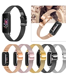 halpa -Älykäs ranneke Yhteensopiva Fitbit Inspire 3 Inspire 2 / Inspire HR / Inspire Ruostumaton teräs Älykello Hihna Säädettävä Silmukka Naiset miehet Milanolainen Korvaus Ranneke