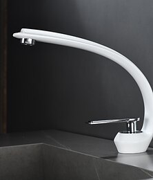 abordables -Robinet mitigeur d'évier de salle de bain, mitigeur monotrou robinets de lavabo finition chromée robinet de salle de bain avec tuyau d'eau chaude et froide
