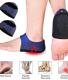 baratos -1 par de calcanhar com fecho de velcro almofadas de calcanhar respiráveis com almofadas de gel para mulheres e homens