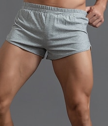 billiga -Herr Badshorts Boardshorts 3 tums shorts Korta shorts Joggingshorts Elastisk midja Ensfärgat Komfort Andningsfunktion Kort Utomhussport Dagligen Badning Stylish Ledig / Sportig Svart Blå Microelastisk