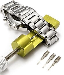 voordelige -horloge reparatie tool horloge band link pin verstelbare remover volledig metalen band link remover 3 pins reparatie tool voor diy