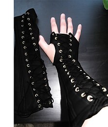 cheap -Wristband Gloves Medieval Retro Vintage Punk & Gothic 17th Century Masquerade Long Gloves Men's Women's Costume Vintage Cosplay Party Gloves Masquerade