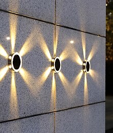 economico -6 led luci solari da esterno ip65 impermeabili luce sepolta per patio prato scale gradini decorazione giardino luci solari da esterno