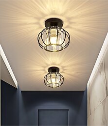 billige -led loftslampe industriel bur stil lysekrone flush mount lys metal moderne stil malede finish loftlampe til korridor 110-240v