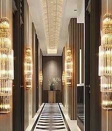 levne -led světlo luxusní křišťálová nástěnná lampa hotel projekt platba ktv koridor dekorace vila duplex budova modelový pokoj obývák lampy