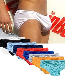 abordables -Hombre Bañadores Pantalones de Natación Calzoncillos de natación Plano Transpirable Suave Exterior Casual Diario Hawaiano Elegante Negro Blanco Microelástico