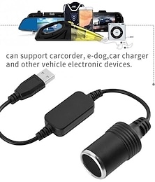 voordelige -auto sigarettenaansteker usb man-vrouw 5 v naar 12 v converter kabel adapter voor dvr auto-oplader elektronica auto oplader accessoires