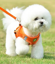 cheap -Pet Harness Set Vest Style Dog Leash Reflective Breathable Dog Leash Suitable for Small & Medium Dogs