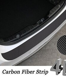 baratos -Starfire 90 cm pára-choque traseiro do carro adesivo de fibra de carbono anti-arranhões anti-colisão capa de proteção tira decalque do protetor do peitoril do porta-malas
