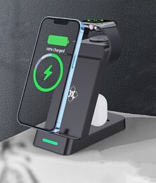 お買い得  -ワイヤレスチャージャー ワイヤレス充電スタンド CE 高速ワイヤレス充電 3 in 1 用途 ユニバーサル