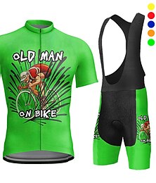 voordelige -Voor heren Wielrenshirt met strakke shorts Korte mouw Bergracen Wegwielrennen Geel Roze Rood Grafisch Fietsen Sportoutfits 3D-pad Ademend Sneldrogend Achterzak Polyester Spandex Sport Grafisch Letter