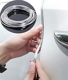 baratos -Starfire 5m borda da porta do carro tira de proteção contra arranhões pára-choques tira anti-colisão diy prata moldagem em pvc tira decorativa acessórios automotivos