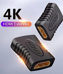 رخيصةأون -2 قطعة 4k hdmi موسع أنثى إلى أنثى محول تمديد لشاشة عرض الكمبيوتر المحمول ps4 / 3 pc التلفزيون تمديد كابل hdmi