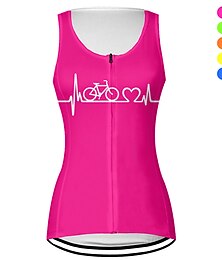 cheap -21Grams Women's Cycling Vest Cycling Jersey Sleeveless Bike Vest / Gilet Top with 3 Rear Pockets Mountain Bike MTB Road Bike Cycling Breathable Moisture Wicking Quick Dry Back Pocket Yellow Pink Red