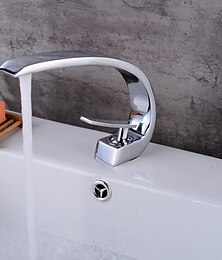 abordables -mitigeur lavabo, monobloc lavabo monobloc monotrou monotrou sur gorge, avec flexible eau chaude et froide, chrome bronze huilé brossé doré noir robinets