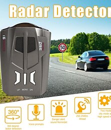 voordelige -V9 12V Auto Radar Detector - Digitale Weergave met Stemalarm Snelheidscontrole X/K/Ka Band Engels  Russisch Ondersteuning Antislip Ontwerp