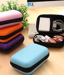Недорогие -Simple Hardside Storage Bag Portable Minimalist Data Cable Bag Earphone Organizer