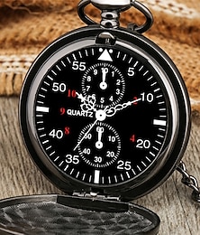 abordables -Reloj de bolsillo vintage para hombres con cadena Reloj redondo pulido simple y exquisito Regalos para hombres y mujeres
