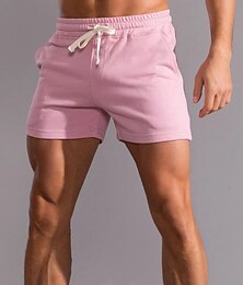ieftine -Bărbați Pantaloni scurți roz Pantaloni scurti de atletism Pantaloni scurți de sudoare Pantaloni scurți de alergare Buzunar Simplu Confort Respirabil În aer liber Zilnic Ieșire Modă Casual Negru Alb