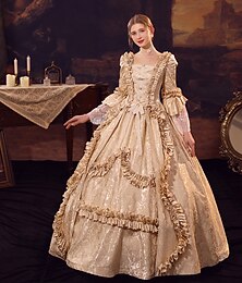 levne -popelka vintage princezna koloniální dobové šaty vše kostým viktoriánské rokoko vintage cosplay představení party halloween 3/4 rukáv halloween