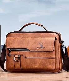 billiga -vintage crossbody-väska i läder laptop axelväskor vintage handväskor för män stor kapacitet pu läderväska för män affärsväskor väska tygväska