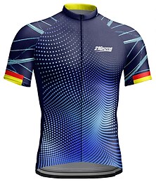 abordables -Hombre Maillot de Ciclismo Manga Corta Bicicleta Maillot Camiseta con 3 bolsillos traseros MTB Bicicleta Montaña Ciclismo Carretera Transpirable Secado rápido Dispersor de humedad Bandas Reflectantes