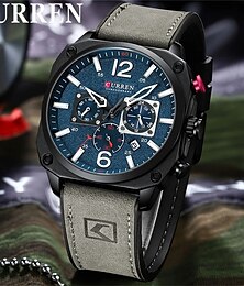 voordelige -curren man digitaal horloge kalender sport mannen chronograaf elektrisch horloge militair topmerk luxe lederen mannelijke klok