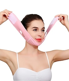 billiga -återanvändbar dubbelhaka reducerare v-formad lyftande uppstramande ansiktsmask slät rynka ansiktsmask haka upp mask ansiktslyftande bälte