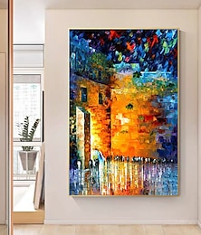 cheap -Mintura Handmade Wailing Wall Jerusalem Landscape Oil Paintings On Canvas Wall Art Decoration Modern Abstract Picture For Home Decor Rolled Frameless Unstretched Painting