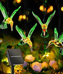 cheap -Solar Hummingbird String Lights 5m 20LEDs Outdoor Waterproof Fairy Lights Christmas Garden Wedding Party Garden Tree Balcony Landscape Decoration
